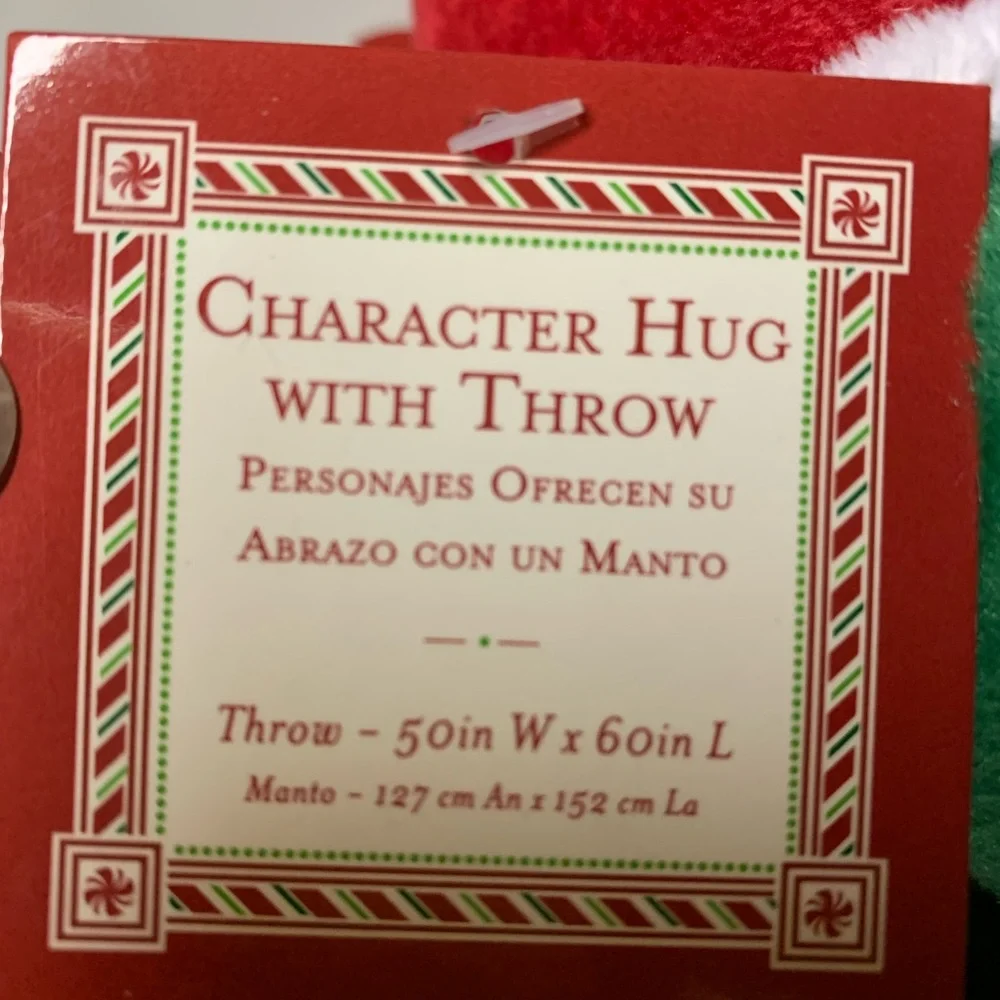 Hug with throw Santa 50” x 60” New WT
